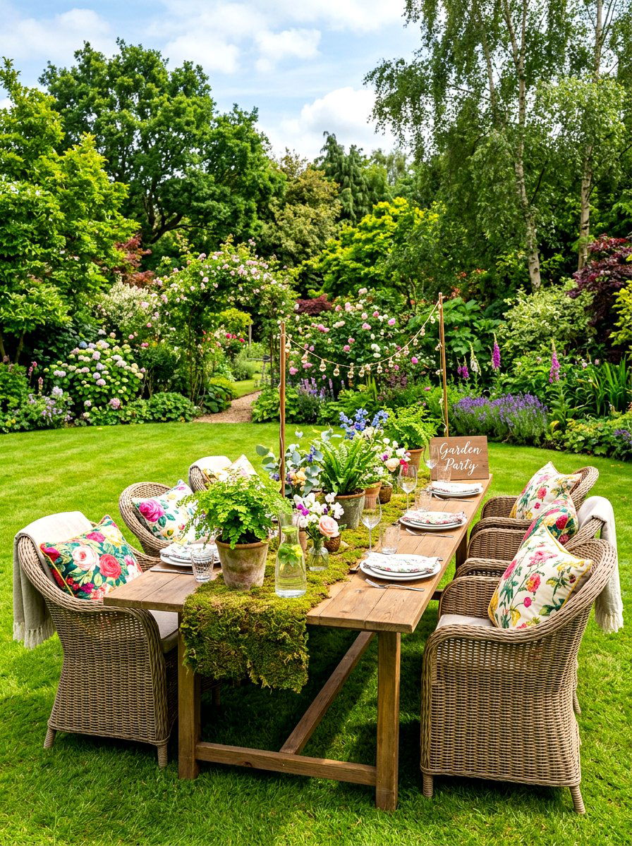 Garden Party Setting - 30 spring brunch table ideas