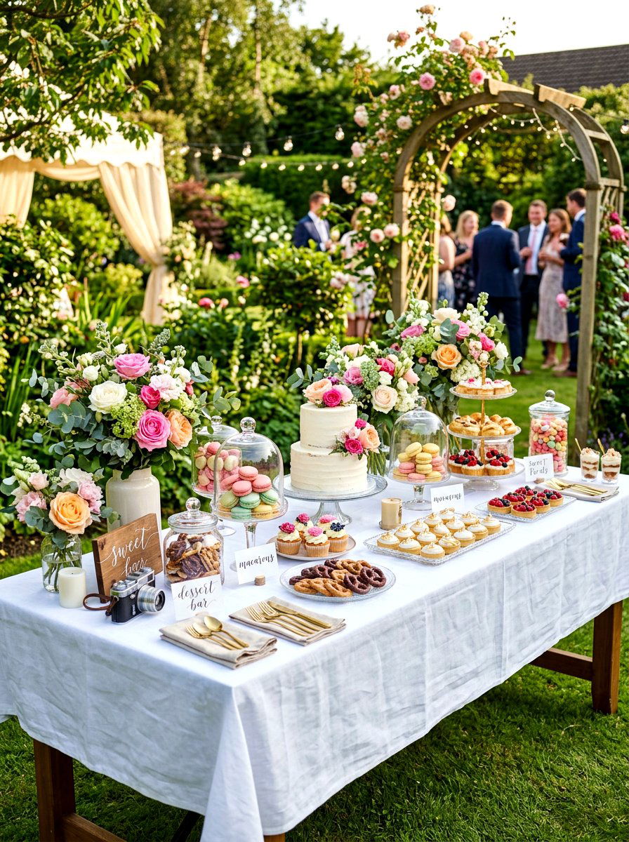 Garden Party Sweet Table - 30 dessert station aesthetic ideas