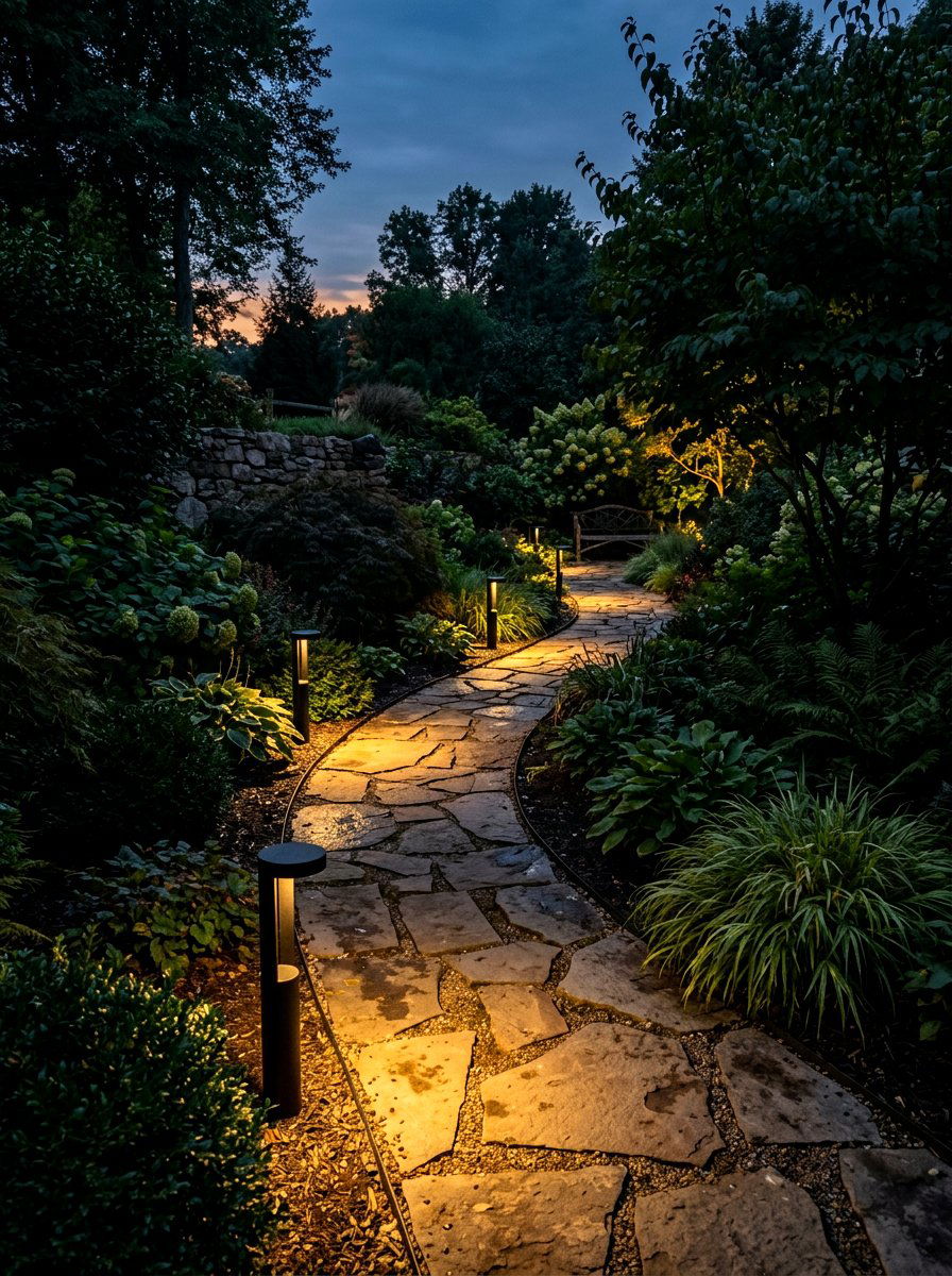 Garden Path Lighting - 30 backyard entertaining ideas