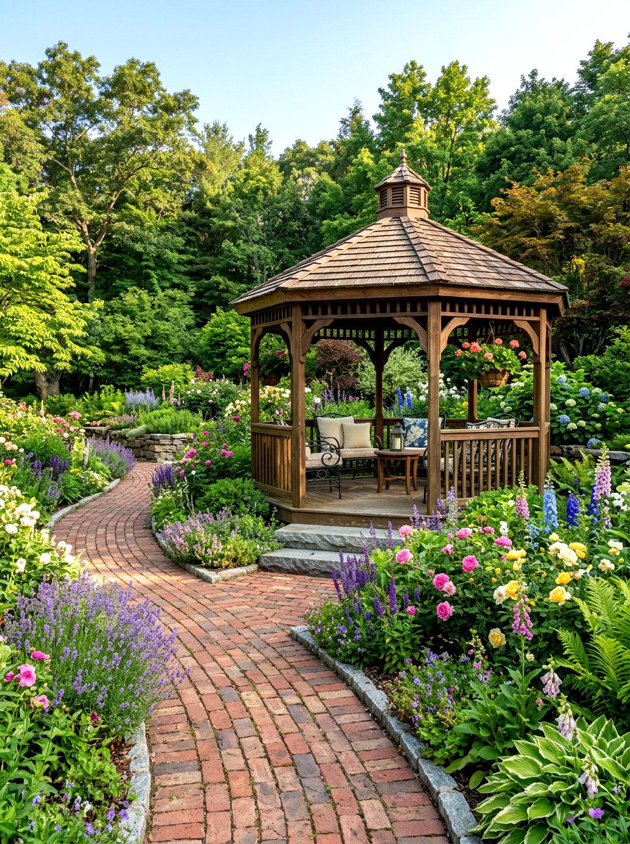 Garden Path Octagon Gazebo - 30 octagon gazebo ideas