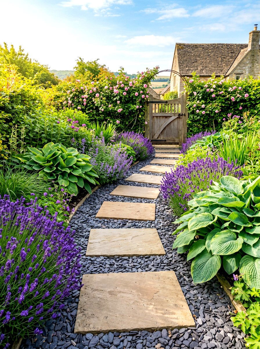 Garden Path Walkway - 30 backyard zoning layout ideas
