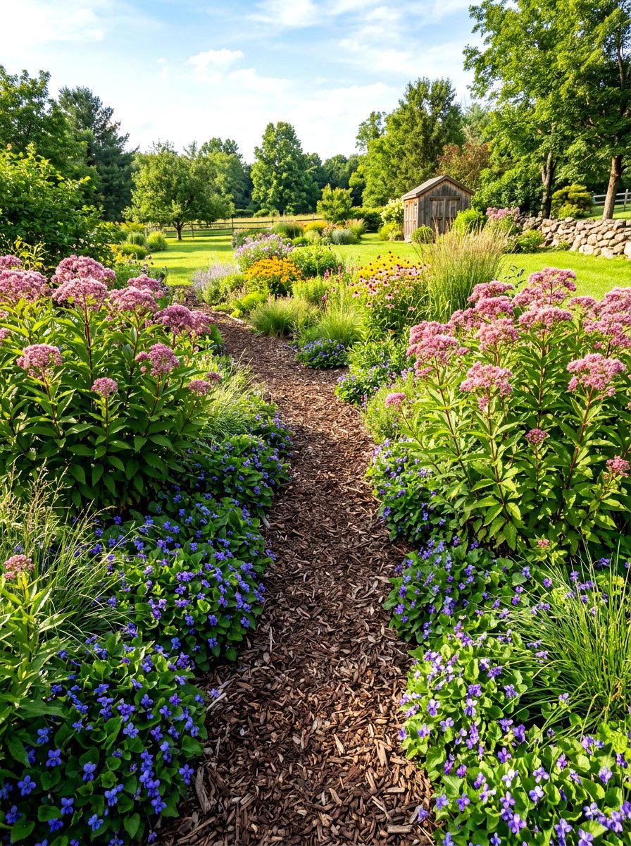 Garden Path - 30 native wildflower backyard ideas