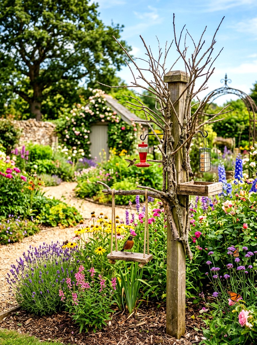 Garden Perch - 30 hummingbird garden ideas