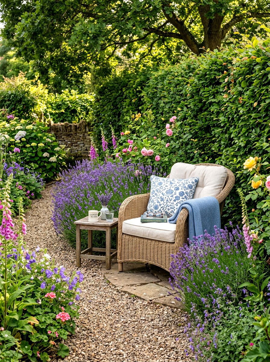 Garden Reading Nook - 30 backyard staycation ideas