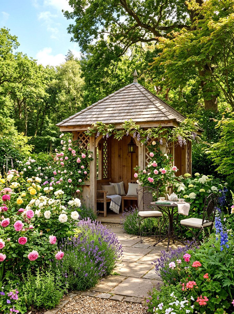 Garden Retreat Pavilion - 30 rustic pavilion ideas