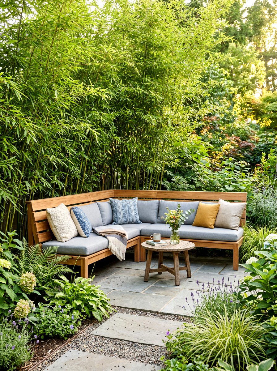 Garden Seating Nook - 30 small garden ideas