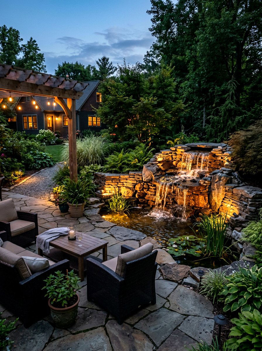 Garden Spotlighting - 30 no harsh light patio ideas