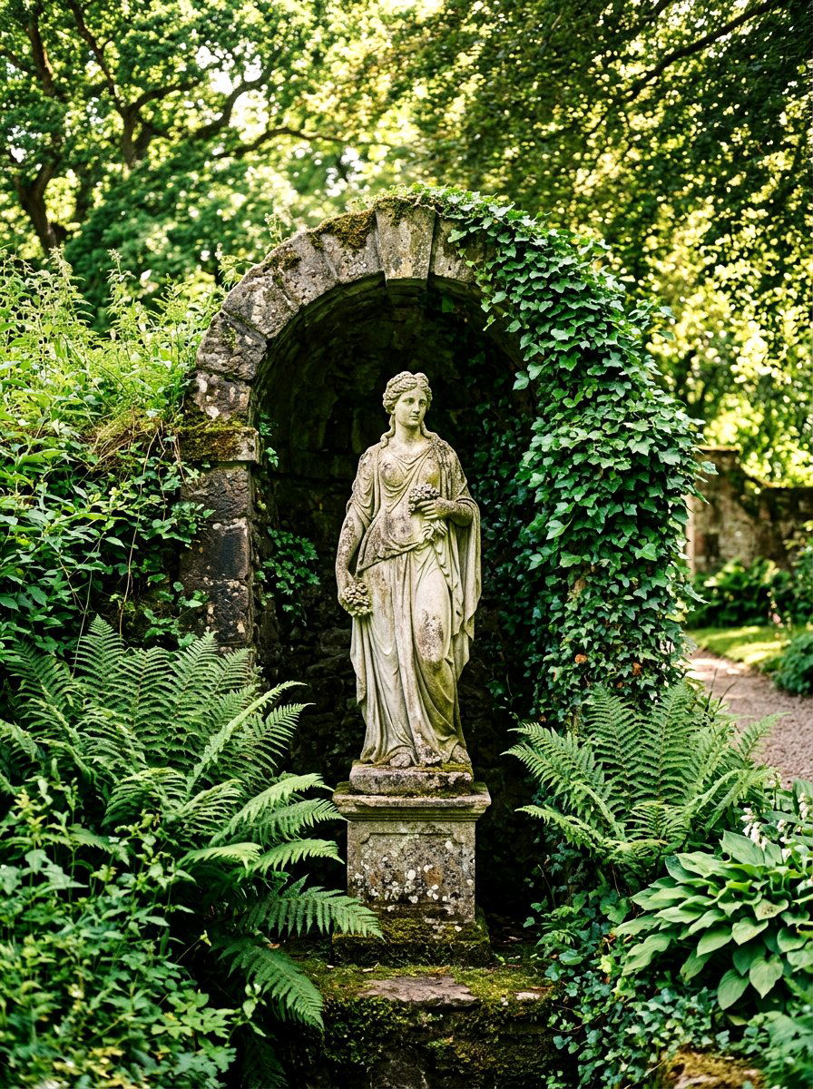 Garden Statue - 30 French country garden ideas