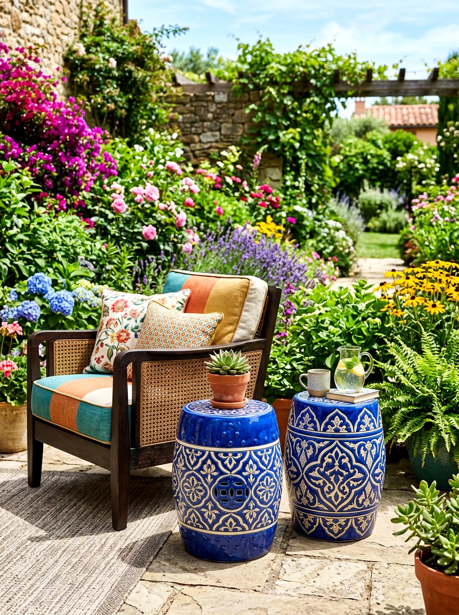 Garden Stool Accents - 30 deck furniture ideas
