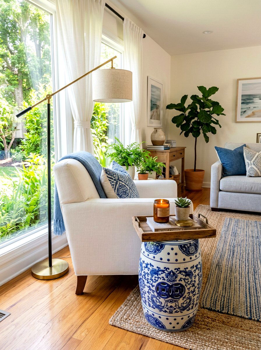Garden Stool Side Table - 30 preppy home decor ideas
