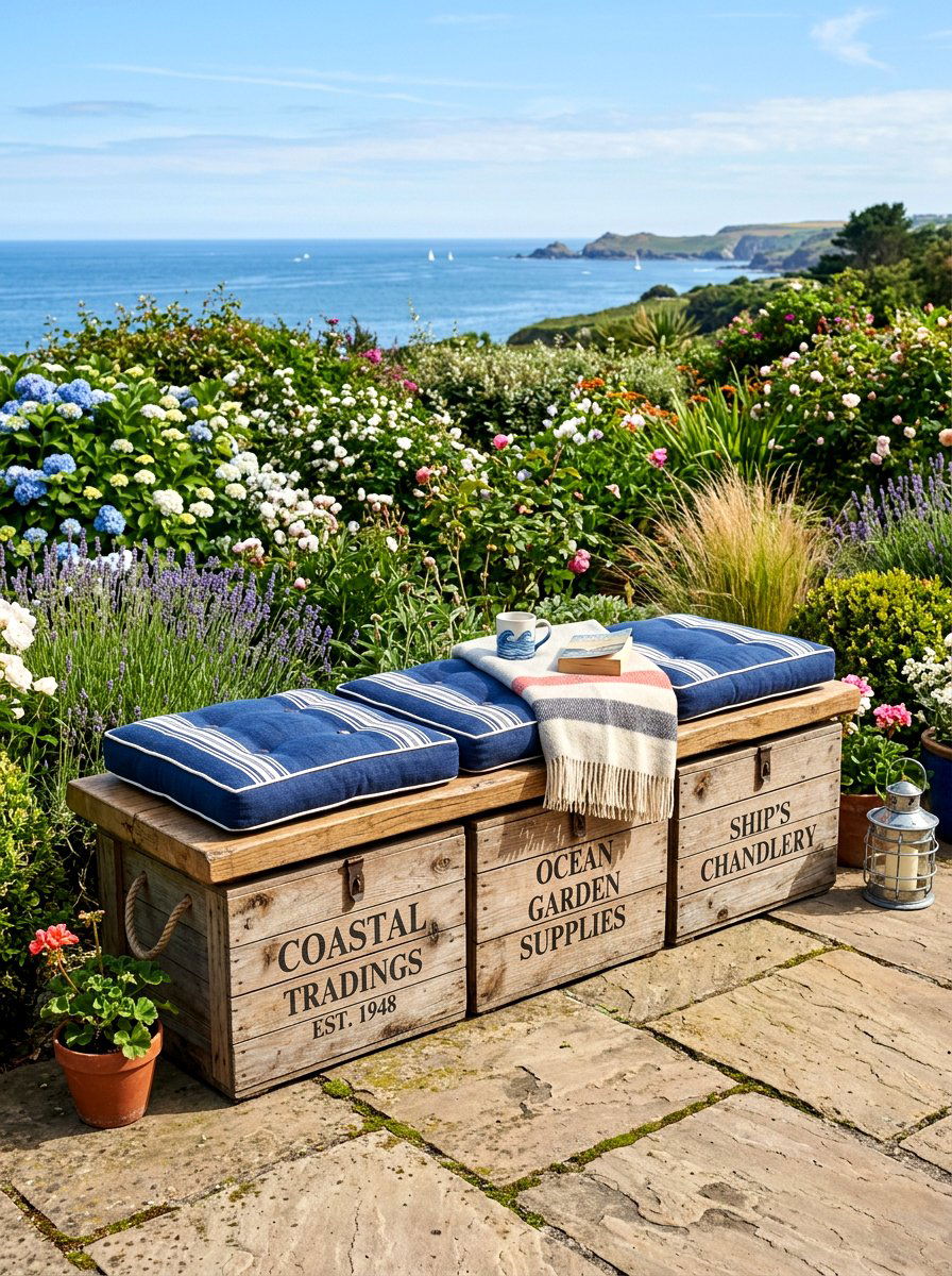 Garden Storage Bench Crate - 30 garden crate storage ideas