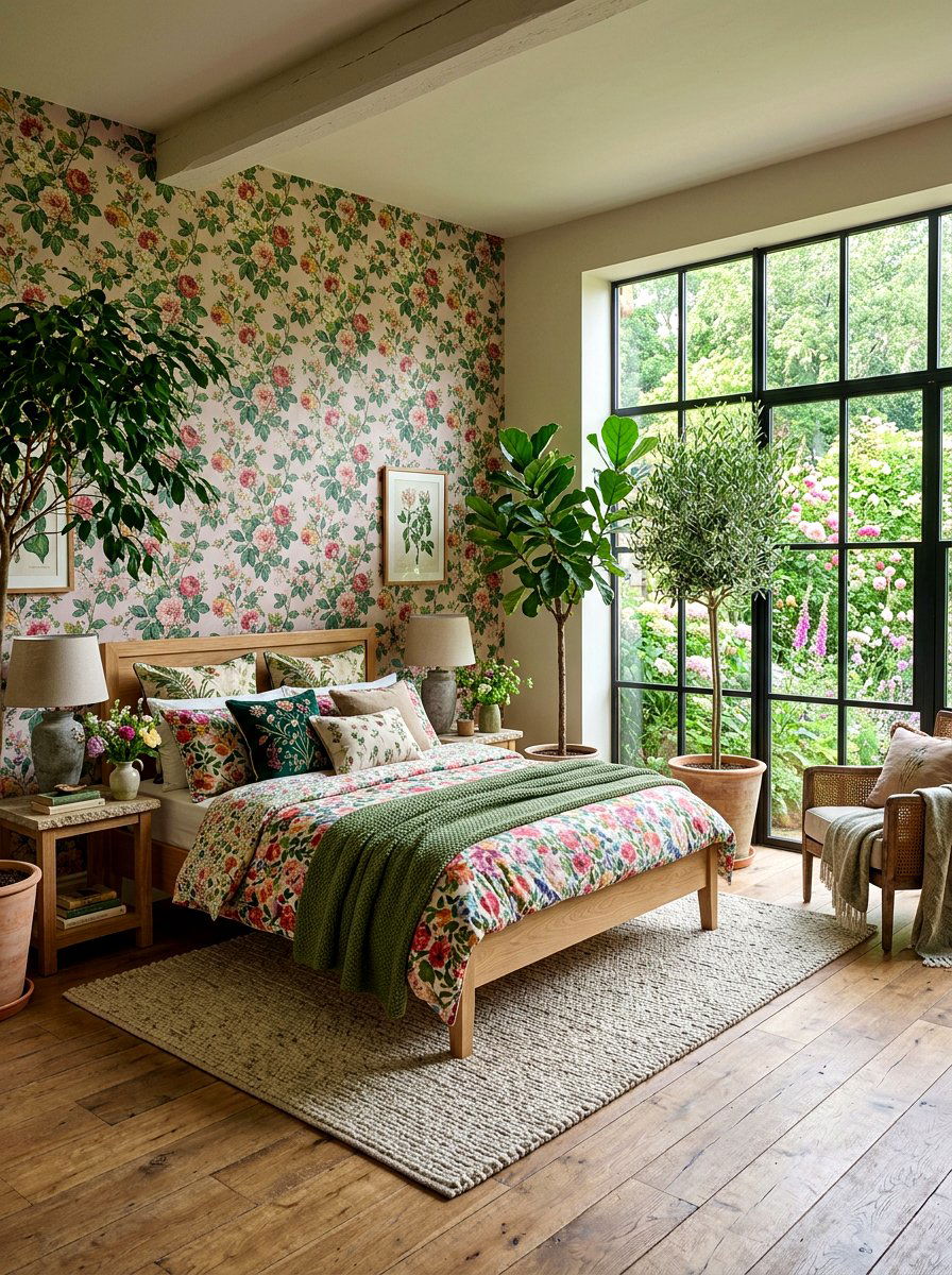 Garden Style Bedroom - 30 romantic floral bedroom ideas
