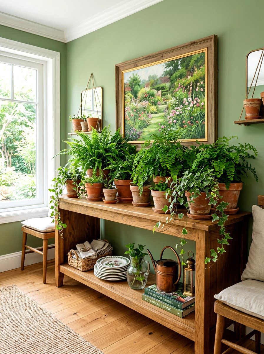 Garden Style Buffet - 30 buffet table decor ideas