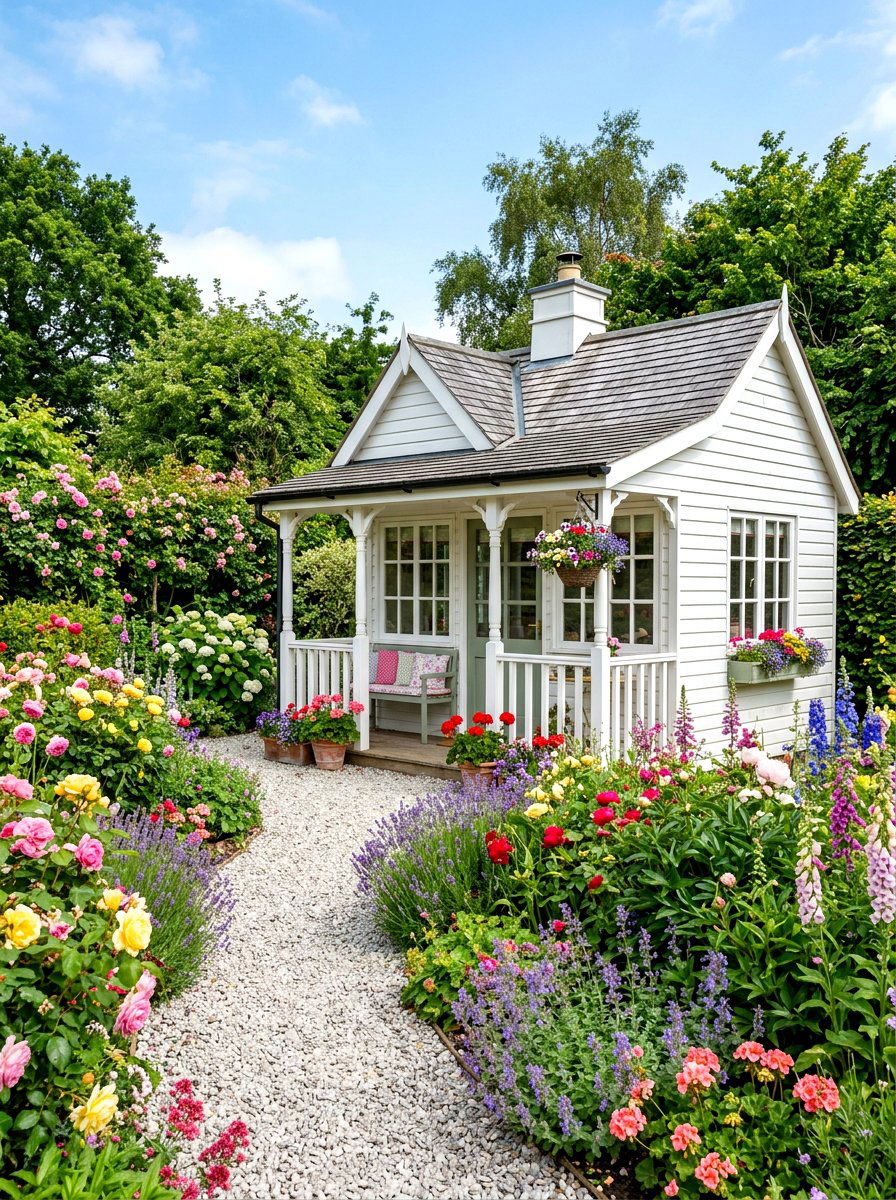 Garden Summer House - 30 secret garden seating ideas