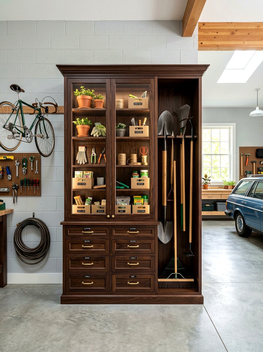 Garden Tool Cabinet - 30 garden tool organizer ideas