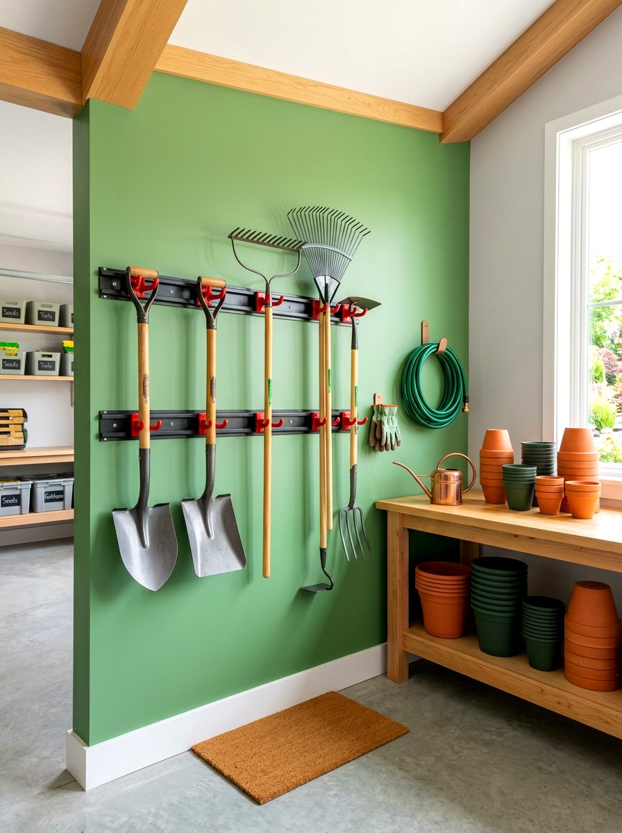 Garden Tool Rack - 30 small garage ideas