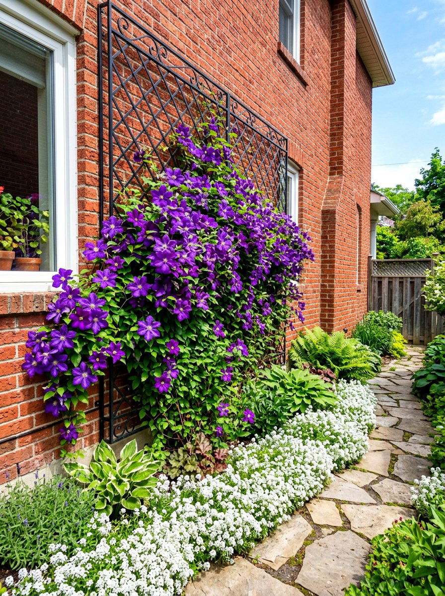Garden Trellis - 30 side yard garden ideas