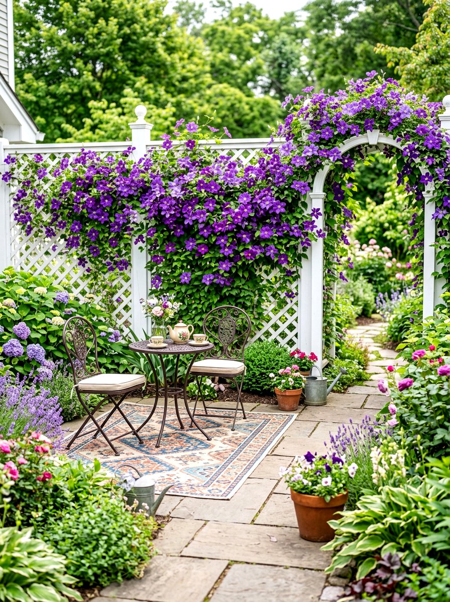 Garden Trellis Fence - 30 cheap fence ideas