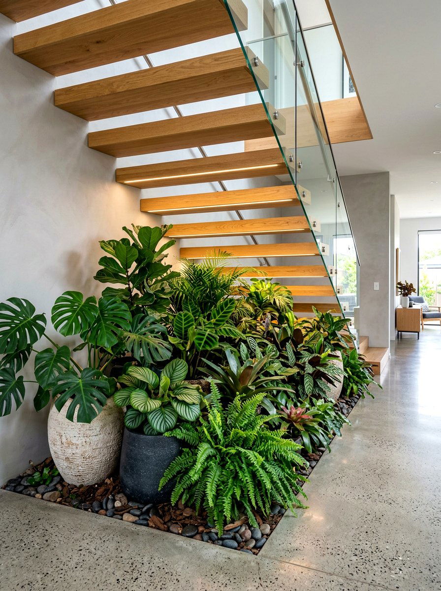 Garden Under Stairs - 30 indoor garden ideas