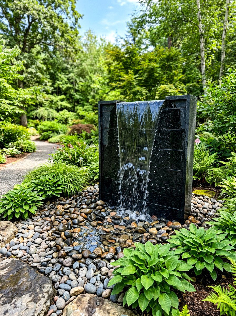 Garden Water Feature - 30 backyard patio ideas