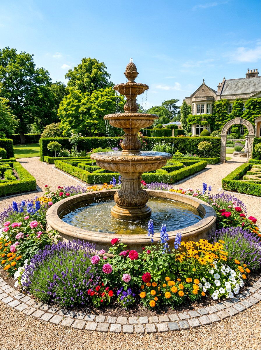 Garden Water Feature - 30 English garden ideas