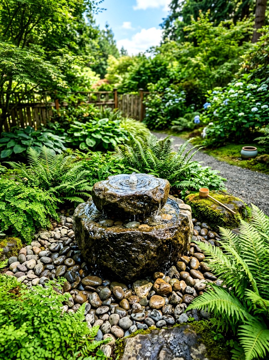 Garden Water Feature - 30 Pinterest backyard makeover ideas