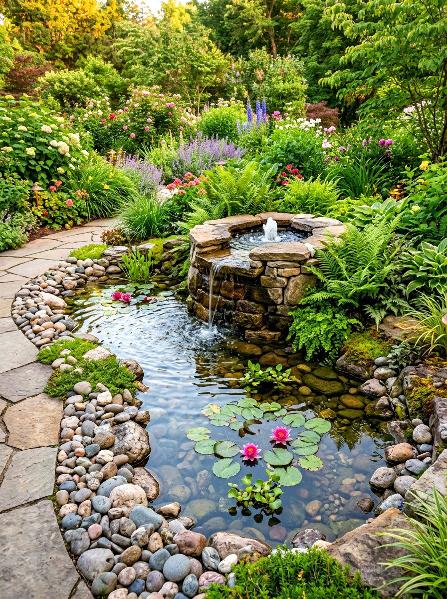 Garden Water Feature - 30 viral backyard ideas