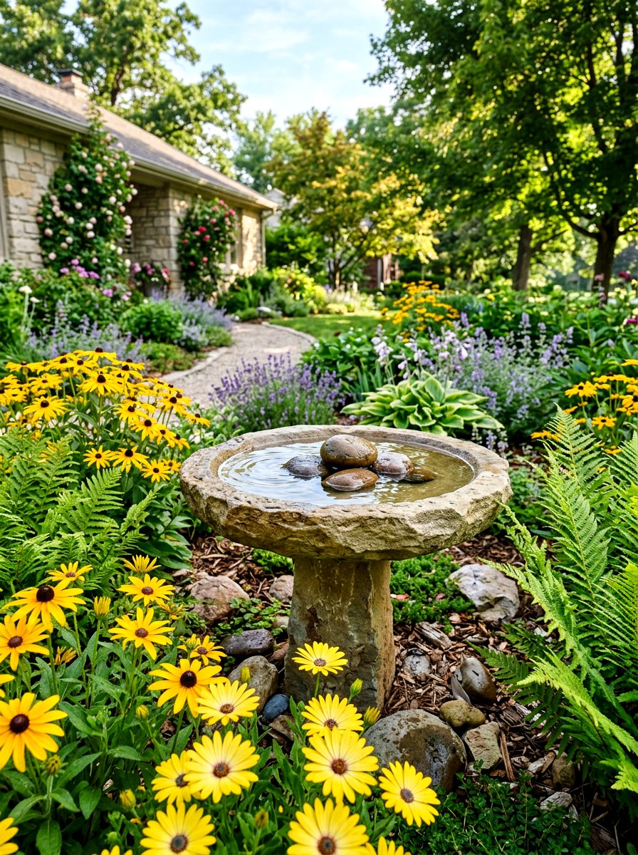 Garden Water Station - 30 pollinator front yard ideas