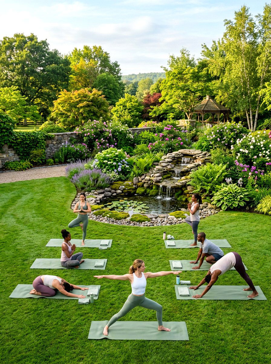 Garden Yoga Session - 30 outdoor birthday party ideas
