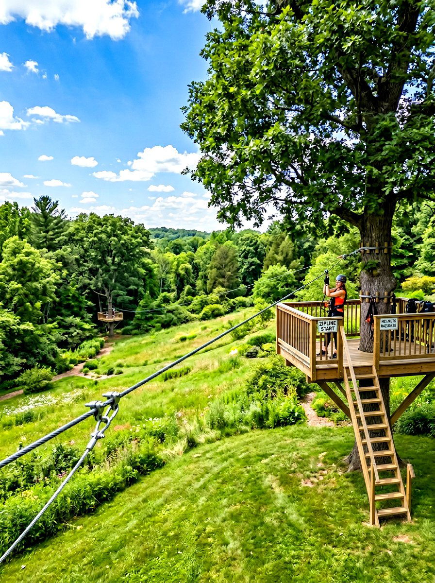 Garden Zipline Course - 30 backyard game area ideas