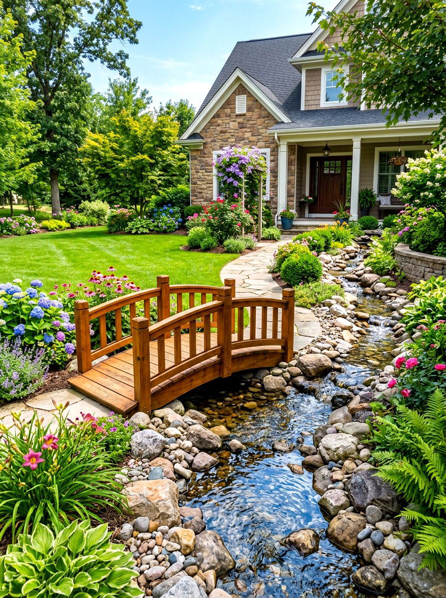 30 Front Yard Water Feature Ideas That Elevate Curb Appeal