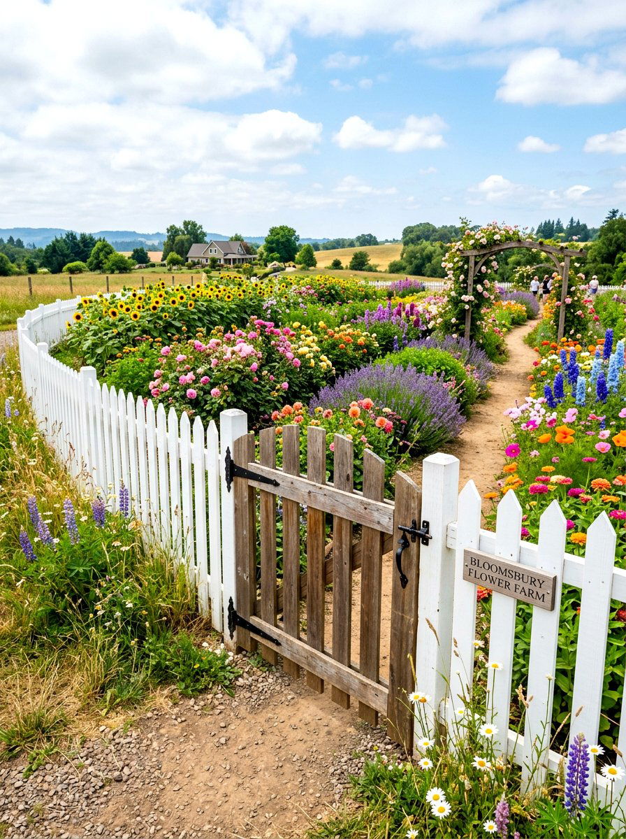 Garden fence - 30 flower farm backyard ideas