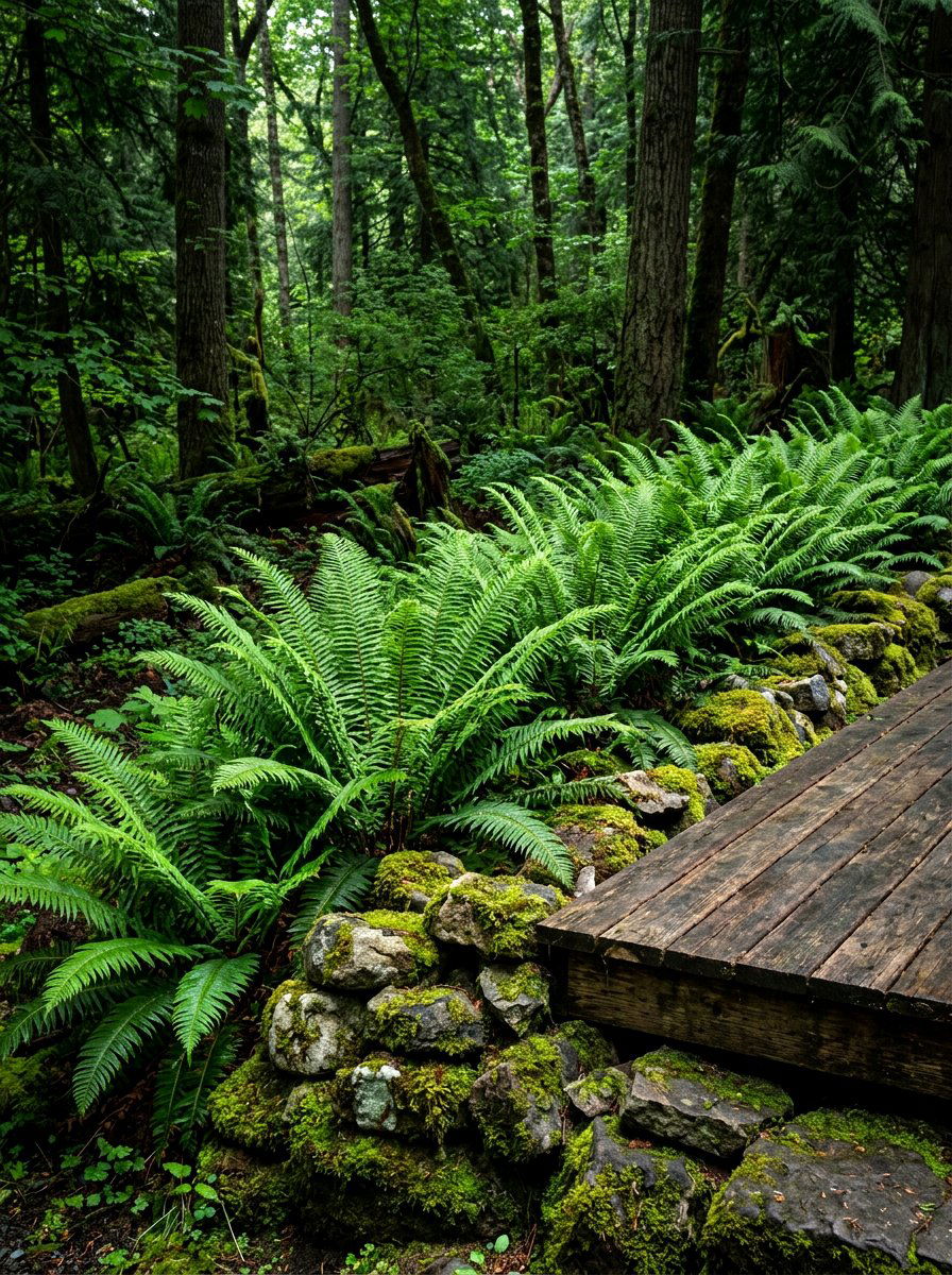 Garden ferns - 30 deck border planting ideas