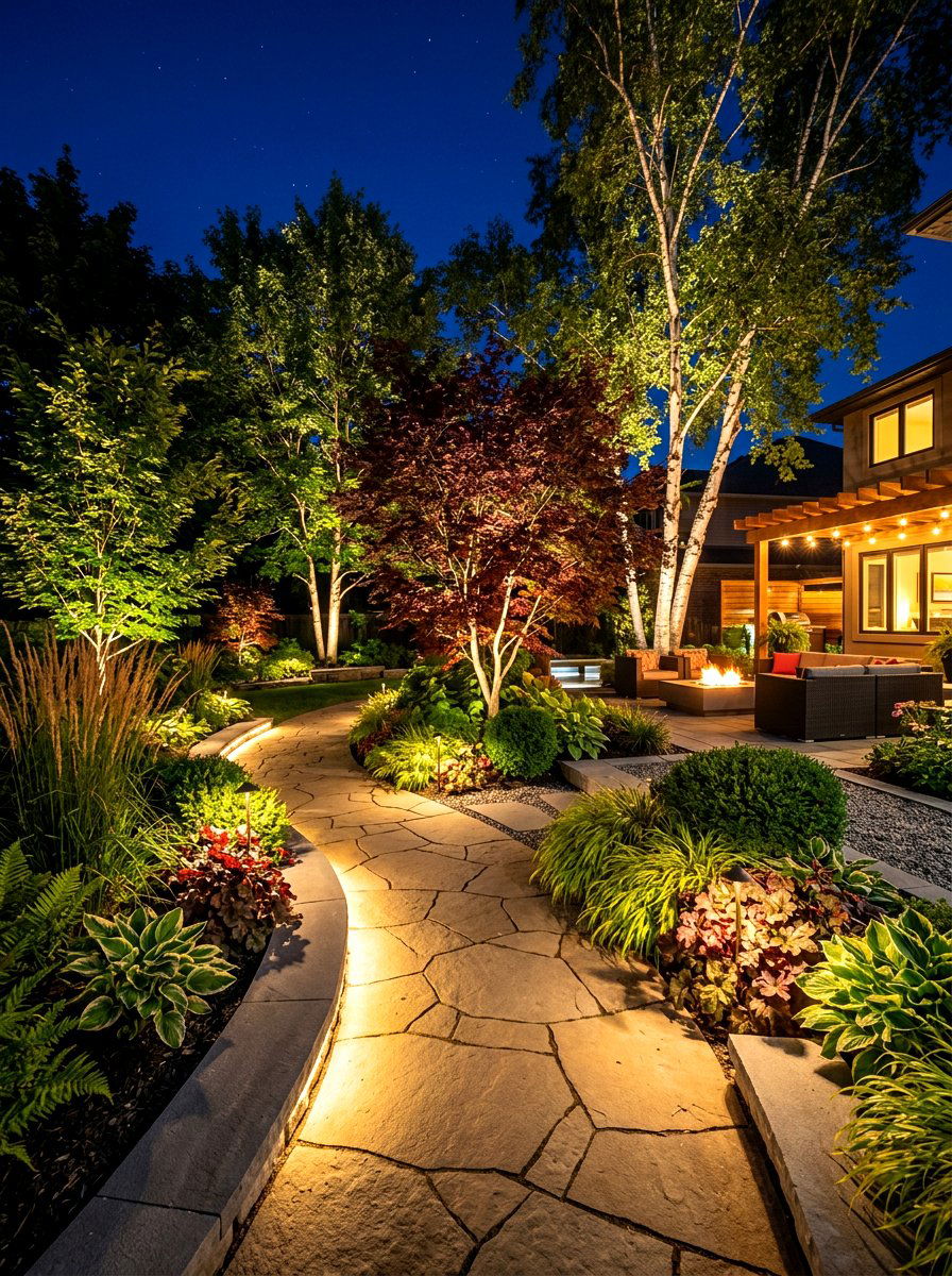 Garden lighting - 30 city backyard garden ideas