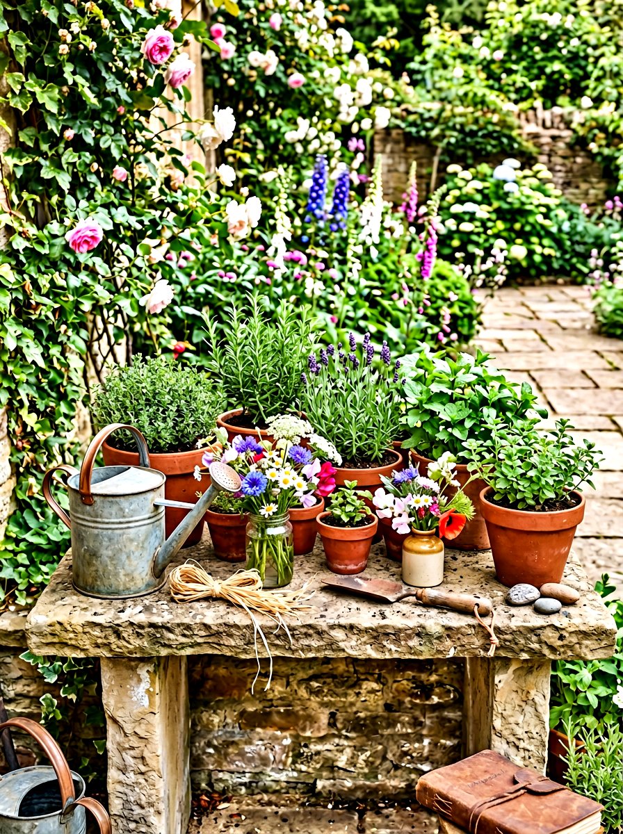 Garden mantel - 30 summer mantel decor ideas