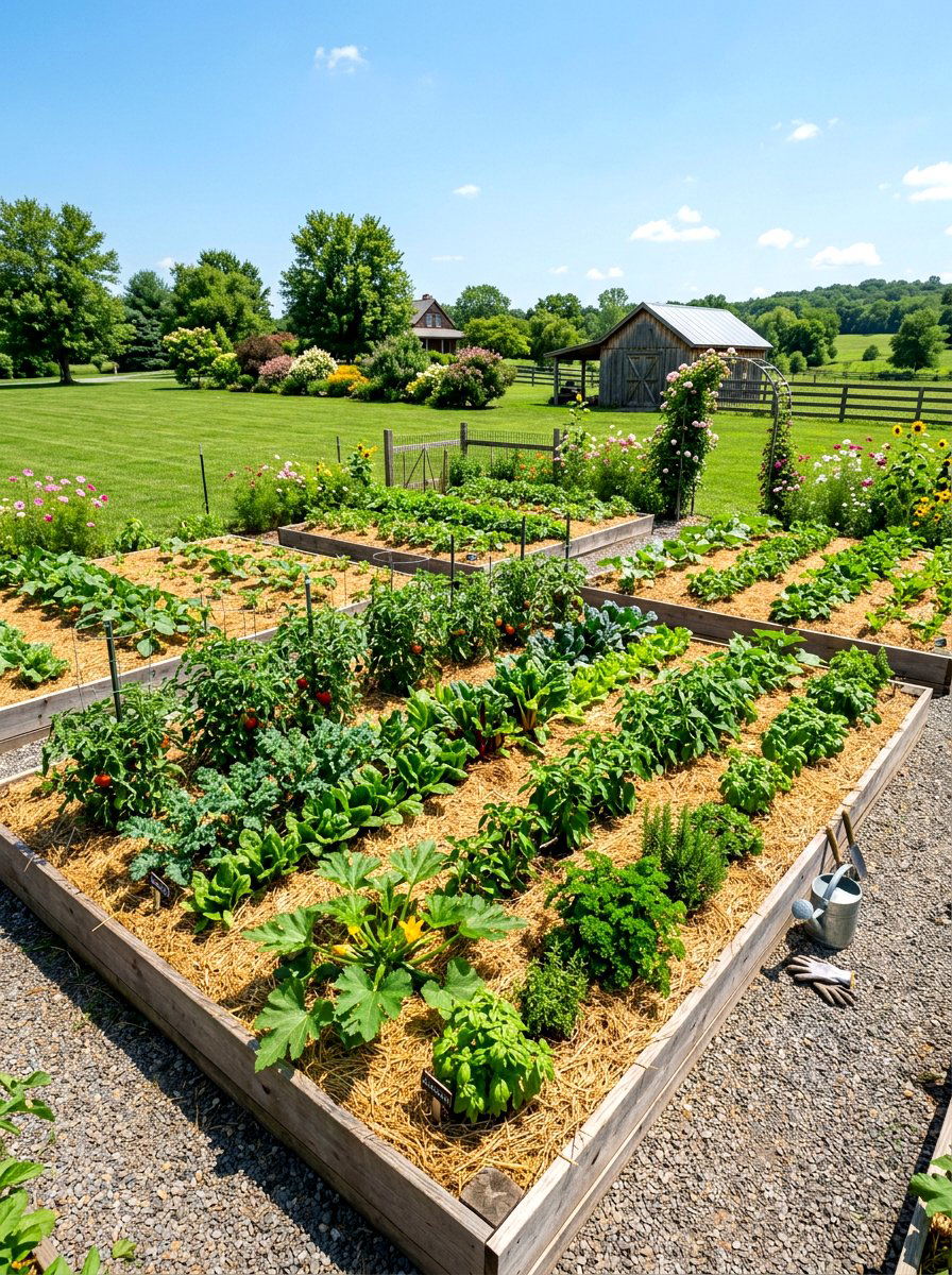 Garden mulch moisture retention - 30 vegetable garden watering ideas
