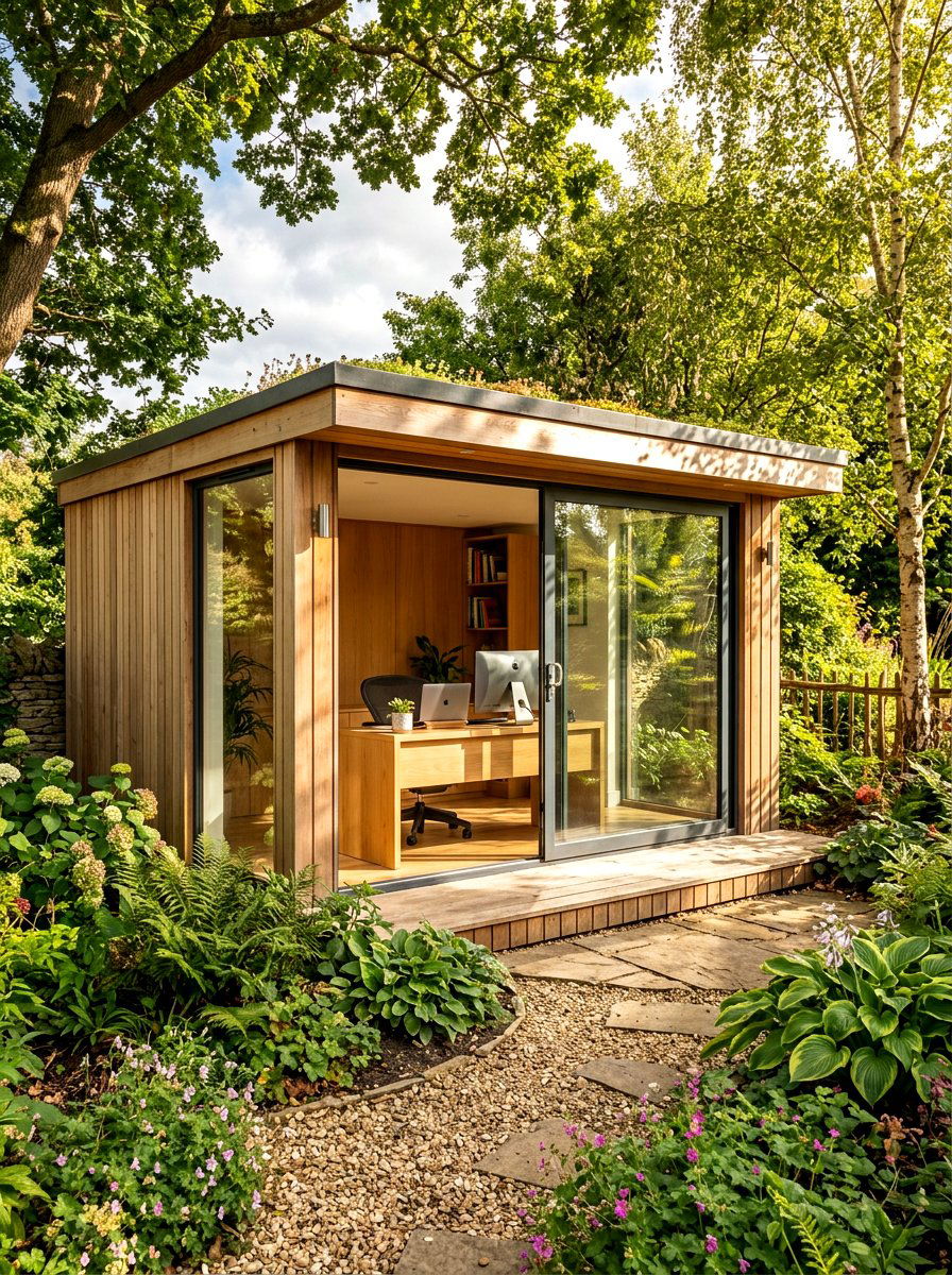 Garden office pavilion - 30 hexagon pavilion ideas