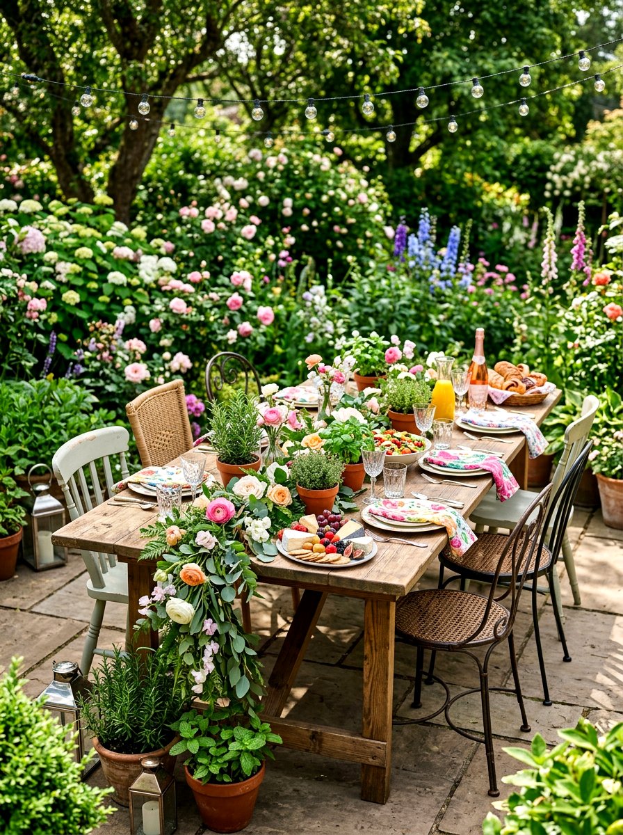 Garden party brunch table - 30 elegant brunch table ideas