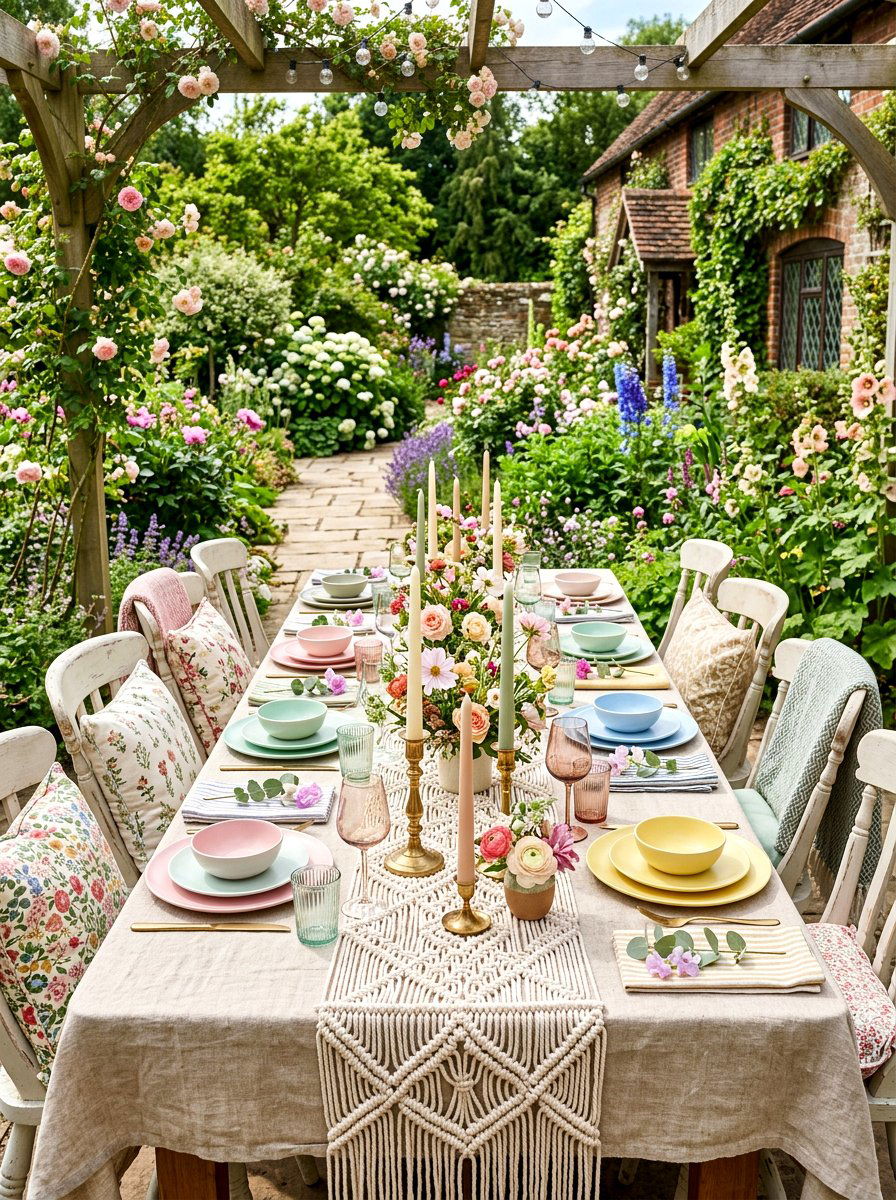 Garden party table - 30 summer hosting home ideas
