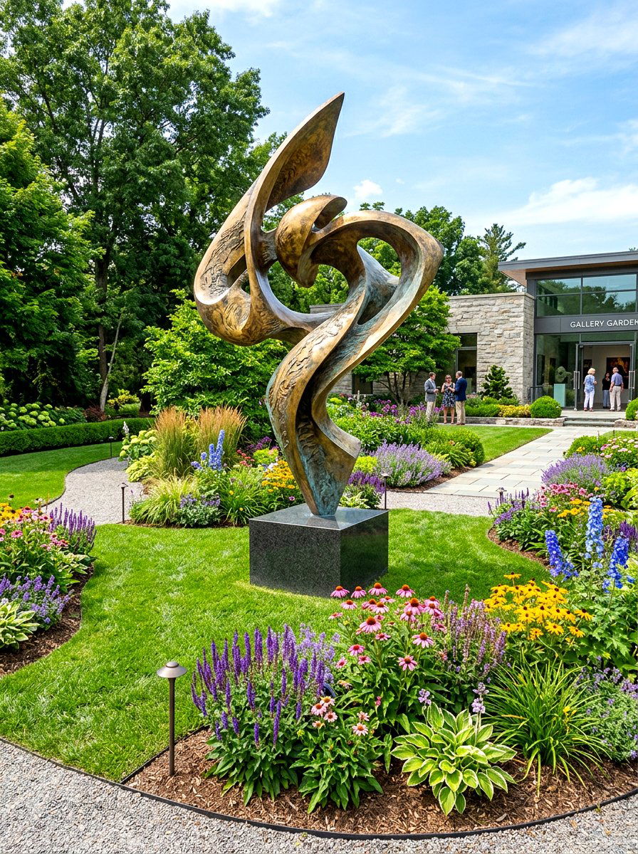 Garden sculpture art - 30 luxury landscaping ideas
