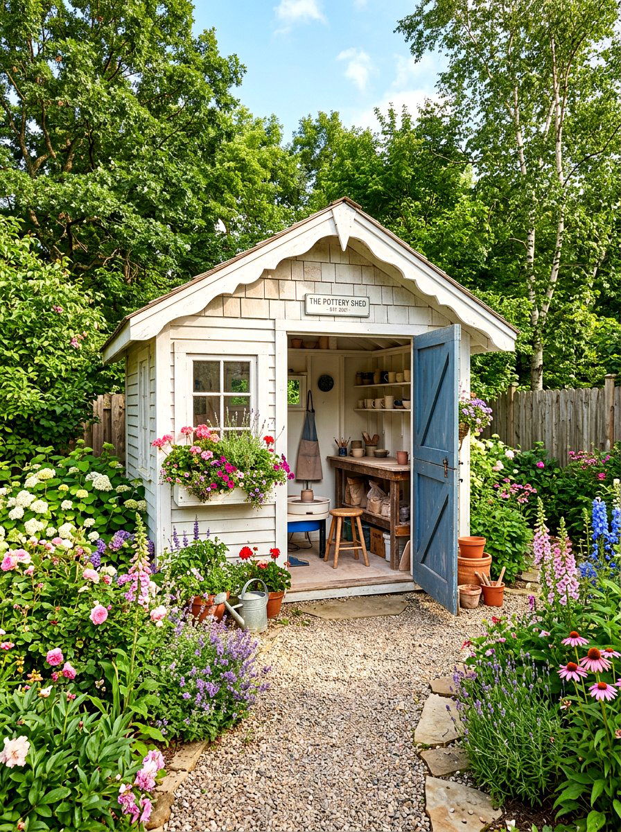 Garden shed pottery studio - 30 pottery room ideas