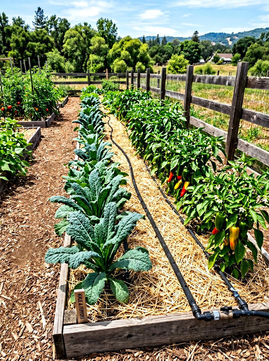 Garden soaker hose - 30 vegetable garden watering ideas