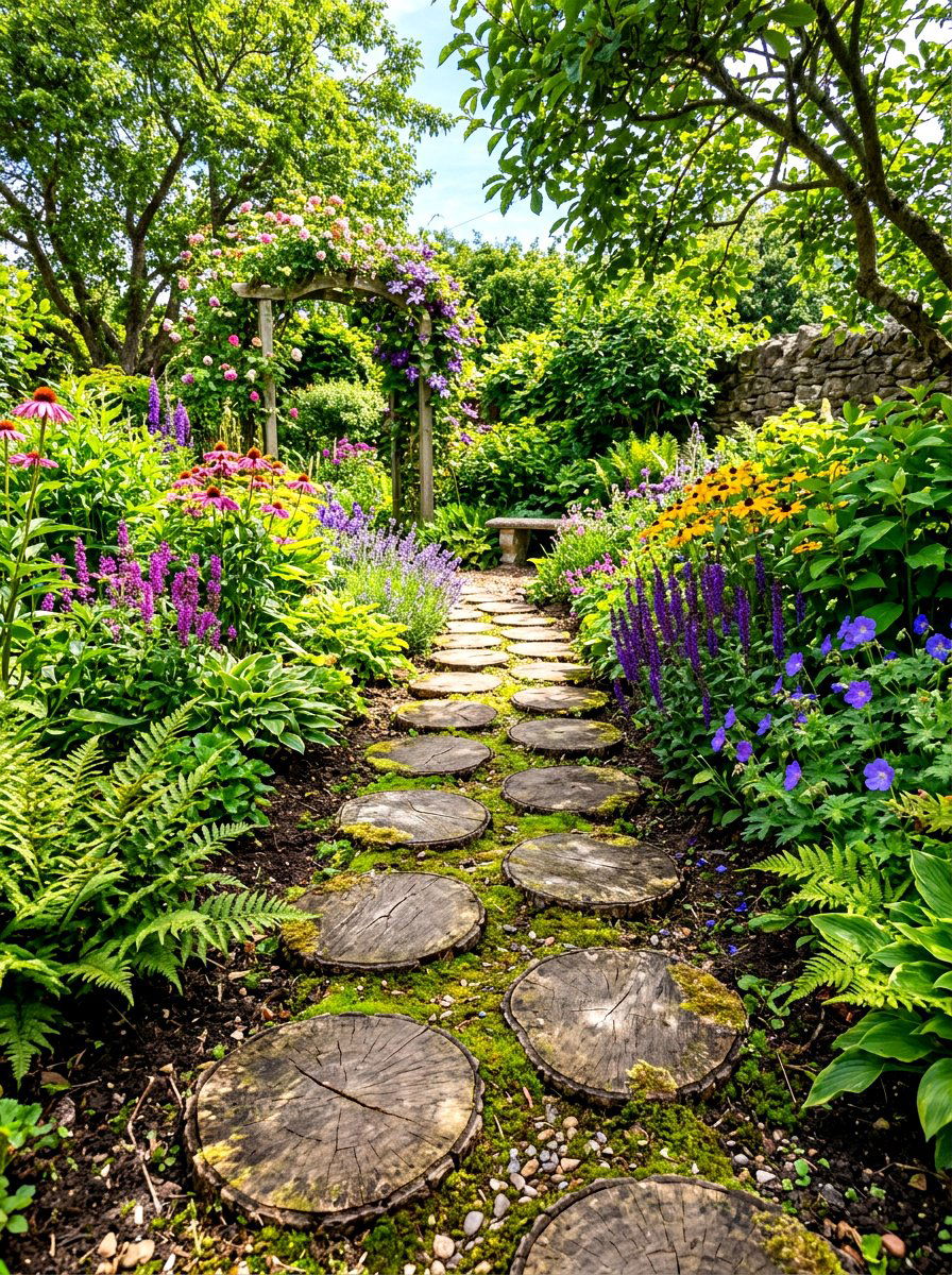 Garden stepping stones - 30 kids backyard play area ideas