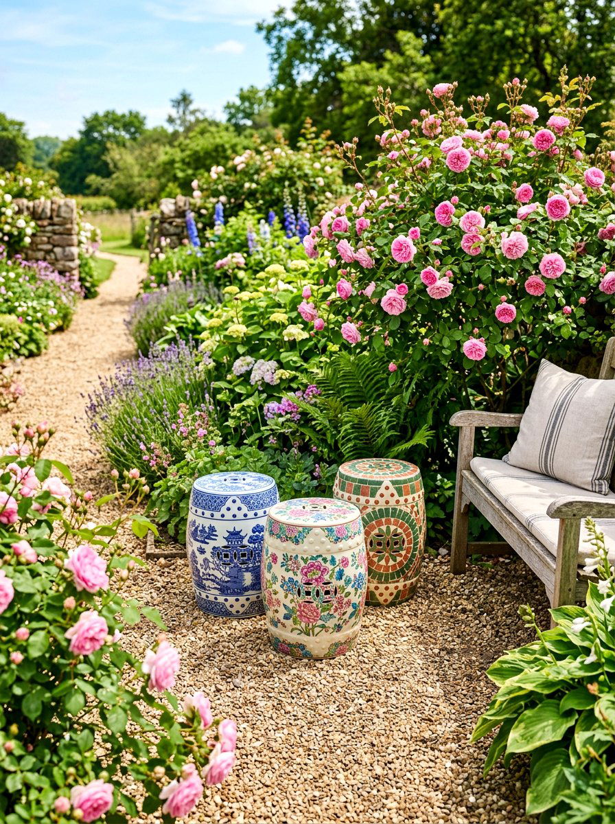 Garden stool nook - 30 backyard seating ideas