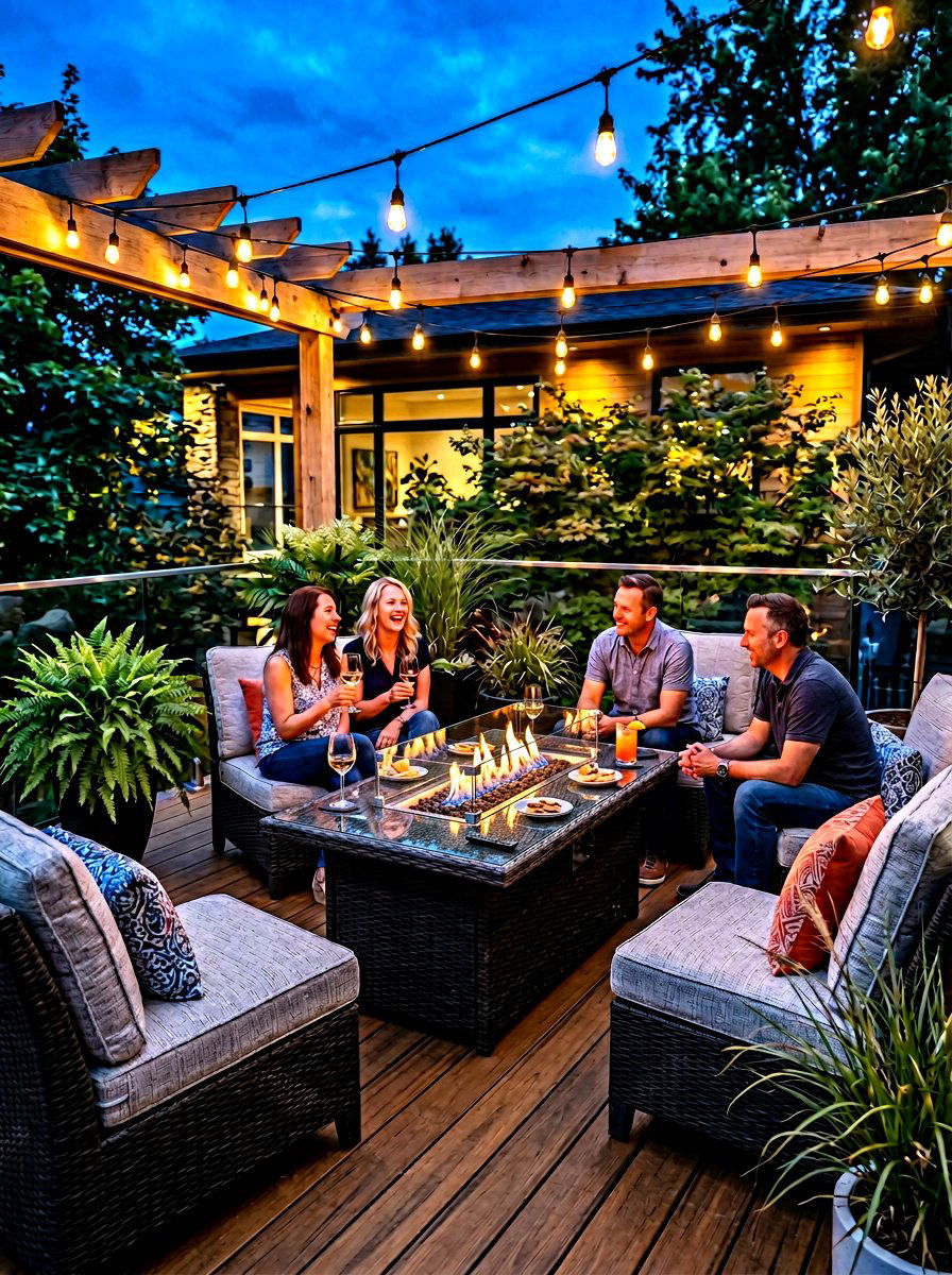 Gas Fire Pit Table - 30 backyard retreat fire pit ideas