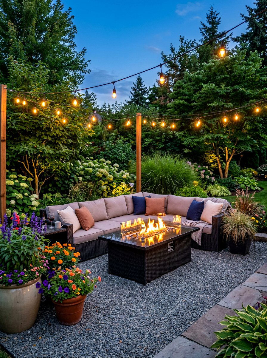 Gas Fire Pit Table - 30 fire pit gravel area ideas
