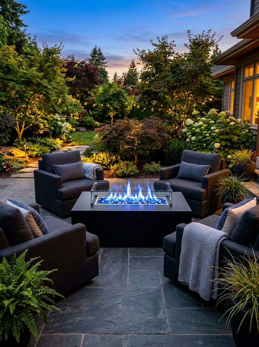 Gas Fire Pit Table - 30 outdoor furniture ideas