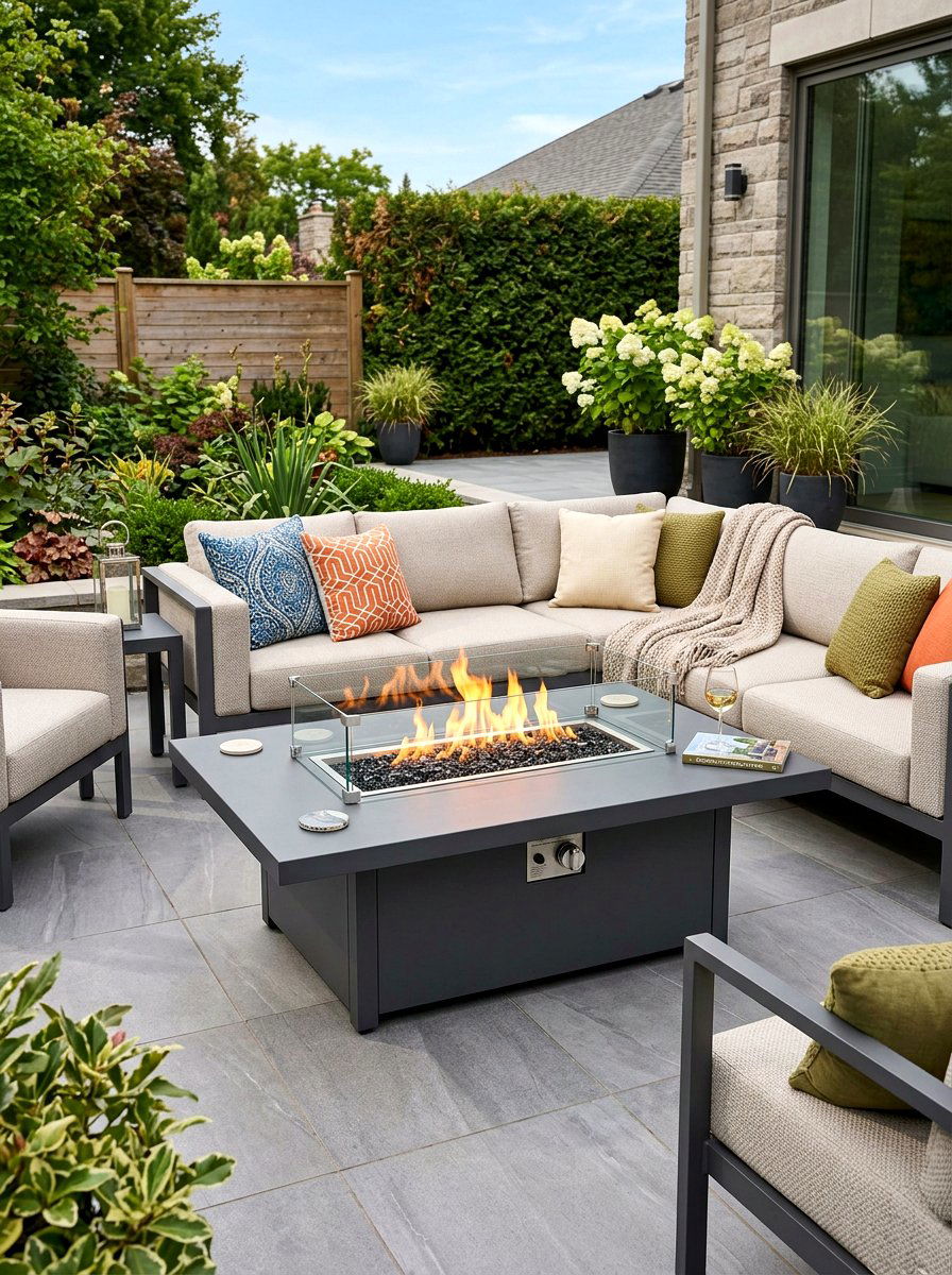 Gas Fire Pit Table - 30 backyard fire pit ideas
