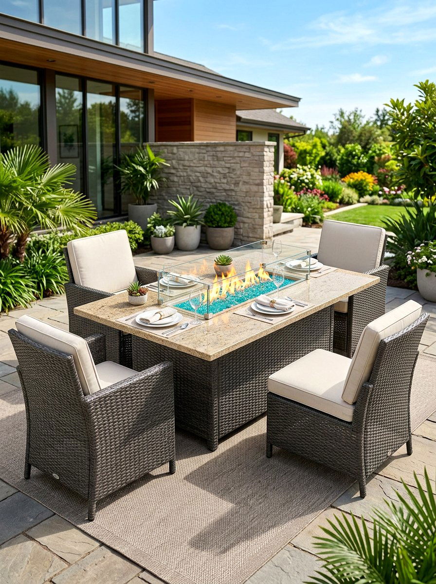 Gas fire pit table - 30 fire pit ideas