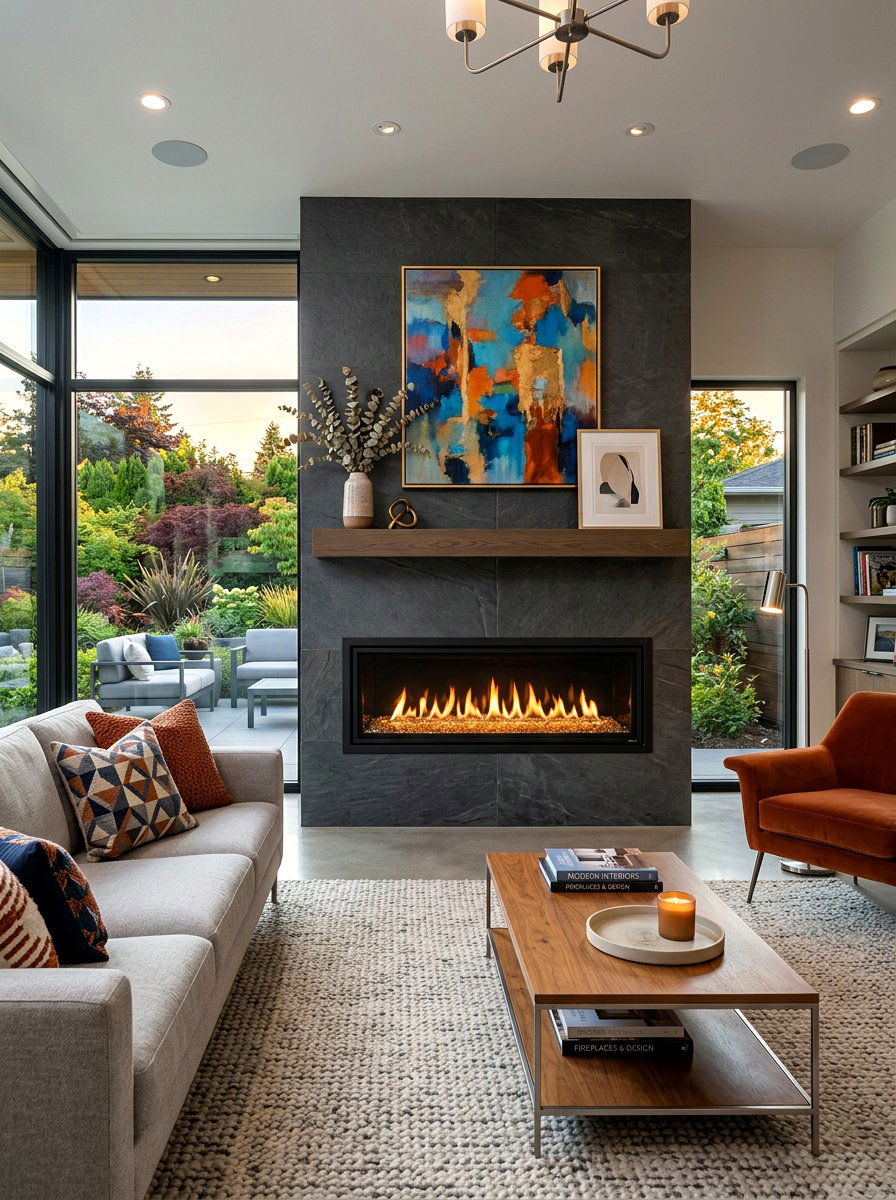 Gas fireplace - 30 living room fireplace ideas